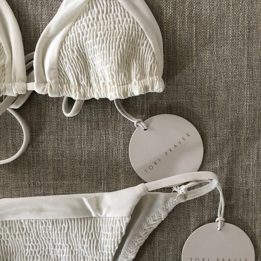 Tori Praver Swimwear White Classic Bikini - Picture 6 of 7